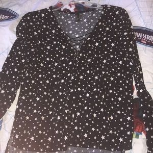 Black and cream stars shirt